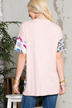 Load image into Gallery viewer, Celeste Full Size Color Block Short Sleeve T-Shirt