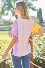 Load image into Gallery viewer, Hailey & Co Full Size Color Block Short Sleeve Top