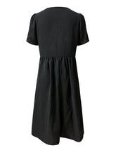 Load image into Gallery viewer, Full Size Lace Detail V-Neck Short Sleeve Dress