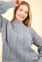 Load image into Gallery viewer, VERY J Two Tone Long Sleeve Sweater