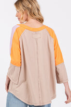 Load image into Gallery viewer, SAGE + FIG Color Block Curved Hem T-Shirt