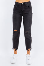 Load image into Gallery viewer, American Bazi High Waist Distressed Cropped Straight Jeans