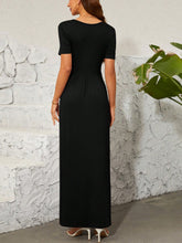 Load image into Gallery viewer, Surplice Short Sleeve Maxi Dress