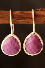 Load image into Gallery viewer, Handmade Natural Stone Teardrop Earrings
