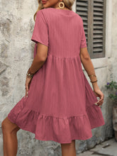 Load image into Gallery viewer, V-Neck Short Sleeve Mini Dress