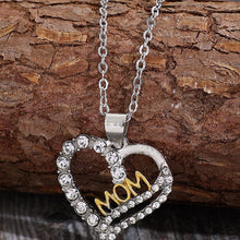 Load image into Gallery viewer, Alloy Inlaid Zircon Heart Pendant Necklace