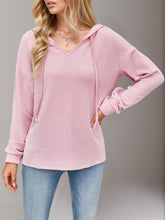 Load image into Gallery viewer, Double Take Drawstring Dropped Shoulder Long Sleeve Hoodie