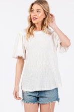 Load image into Gallery viewer, Ces Femme Textured Puff Sleeve Top