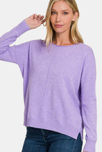 Load image into Gallery viewer, Zenana Front Seam Round Neck Sweater