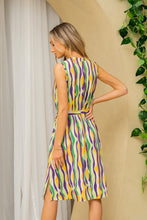 Load image into Gallery viewer, Sew In Love Full Size Stripe Tied Sleeveless Dress with Side Pockets
