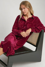 Load image into Gallery viewer, Umgee Texture Curved Hem Button Down Shirt Dress
