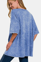Load image into Gallery viewer, Zenana Full Size Washed Round Neck Drop Shoulder Oversized T-Shirt