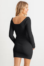 Load image into Gallery viewer, HERA COLLECTION Fluffy Bow Cut-Out Detail Long Sleeve Mini Dress