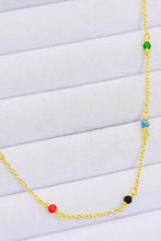 Load image into Gallery viewer, 18K Gold-Plated Multicolored Bead Necklace
