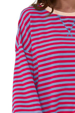 Load image into Gallery viewer, Striped Round Neck Long Sleeve Sweatshirt