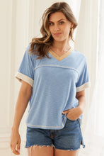 Load image into Gallery viewer, Hailey & Co Contrast Trim Short Sleeve T-Shirt