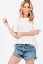 Load image into Gallery viewer, Ces Femme Textured Puff Sleeve Top