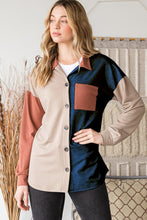 Load image into Gallery viewer, Heimish Full Size Color Block Button Down Shirt
