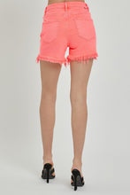 Load image into Gallery viewer, RISEN Raw Hem Asymmetrical Waist Denim Shorts
