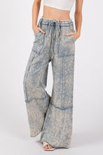 Load image into Gallery viewer, SAGE + FIG Mineral Washed Terry Wide Leg Pants