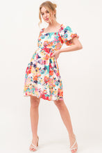 Load image into Gallery viewer, And The Why Square Neck Puff Sleeve Floral Dress