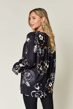 Load image into Gallery viewer, Double Take Full Size Printed Flounce Sleeve Blouse