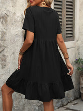 Load image into Gallery viewer, V-Neck Short Sleeve Mini Dress