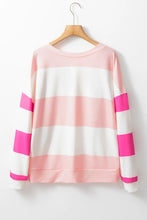 Load image into Gallery viewer, Contrast Color Block Round Neck Long Sleeve Top