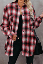 Load image into Gallery viewer, Full Size Plaid Collared Neck Long Sleeve Shirt
