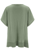 Load image into Gallery viewer, Slit V-Neck Half Sleeve Knit Top