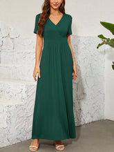 Load image into Gallery viewer, Surplice Short Sleeve Maxi Dress