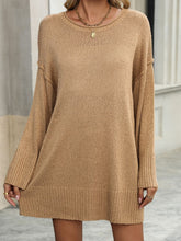 Load image into Gallery viewer, Round Neck Dropped Shoulder Sweater