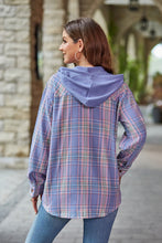 Load image into Gallery viewer, Mandy Plaid Long Sleeve Hooded Jacket