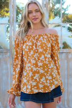 Load image into Gallery viewer, Hailey & Co Floral Off-Shoulder Balloon Sleeve Blouse