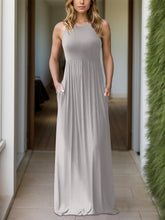 Load image into Gallery viewer, Full Size Grecian Neck Dress with Pockets