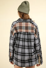 Load image into Gallery viewer, VERY J Contrast Plaid Raw Detail Shirt