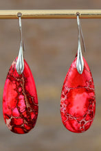 Load image into Gallery viewer, Handmade Teardrop Shape Natural Stone Dangle Earrings