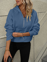 Load image into Gallery viewer, Mandy Half Zip Long Sleeve Sweatshirt