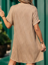 Load image into Gallery viewer, Pocketed Notched Short Sleeve Dress