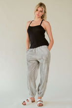Load image into Gallery viewer, Davi & Dani Rhinestone Elastic Waist Joggers