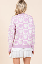 Load image into Gallery viewer, Mittoshop Checkered Heart Button Down Cardigan