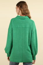 Load image into Gallery viewer, VERY J Collared Half Button Knit Top with Pockets