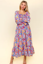 Load image into Gallery viewer, Haptics Smocked Floral Square Neck Flounce Sleeve Dress