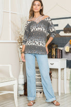 Load image into Gallery viewer, Celeste Full Size Leopard Long Sleeve T-Shirt with Braided Strap