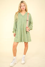 Load image into Gallery viewer, VERY J Mineral Washed Oversized A-Line Mini Dress