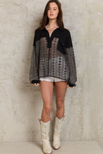 Load image into Gallery viewer, POL Johnny Collar Long Sleeve Lace Blouse