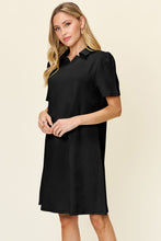 Load image into Gallery viewer, Double Take Full Size Texture Collared Neck Short Sleeve Dress