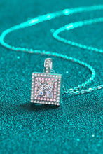 Load image into Gallery viewer, 1 Carat Moissanite Square Pendant Chain Necklace