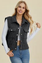 Load image into Gallery viewer, Double Take Full Size Pocketed Texture Snap Down Vest Coat