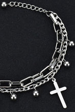 Load image into Gallery viewer, Cross Layered Stainless Steel Bracelet